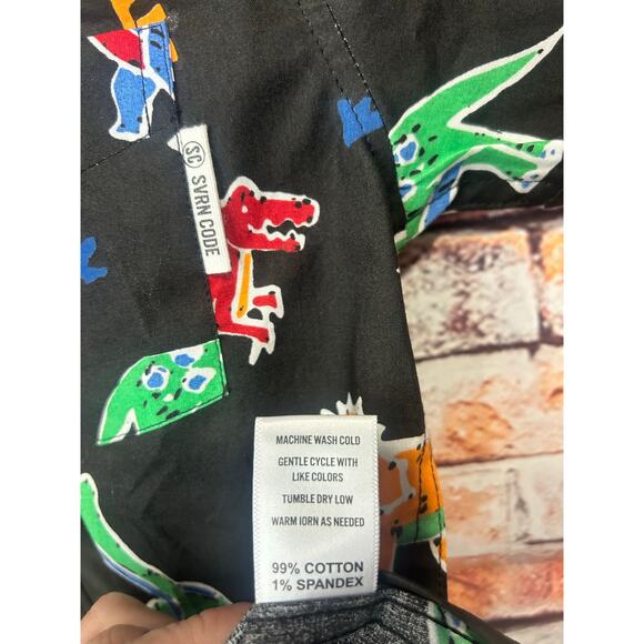 SVRN Sovereign Code Black Dino Dinosaurs button up shirt boys youth size 6 - Picture 3 of 6
